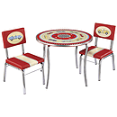GuideCraft Retro Racers Table & Chairs Set