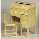GuideCraft Jr. Roll-Top Desk, Light Oak