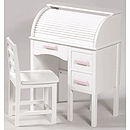 GuideCraft Jr. Roll-Top Desk, White