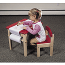 GuideCraft Art Table & Chair Set - Red