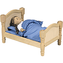 GuideCraft Doll Bed - Natural