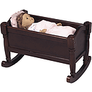 GuideCraft Doll Cradle - Espresso
