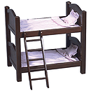 GuideCraft Doll Bunk Bed - Espresso
