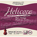 Helicore Pizzicato Bass Strings, 3/4 - 4/4 Medium