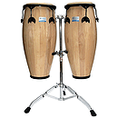 Natural Conga Set, 10'' and 11'', w/Cradle Stand