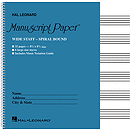 Wide Staff Wirebound Manuscript Paper (Aqua Cover)