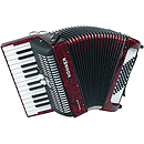 Hohner Bravo II 48 Piano Accordion - Tremolo/Red Pearl