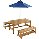 KidKraft Table & Benches with Blue Umbrella