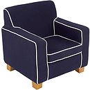 KidKraft Laguna Chair with Navy Piping