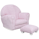 KidKraft Upholstered Rocker & Ottoman - Chenille