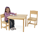 KidKraft Aspen Table & Two Chair Set - Natural