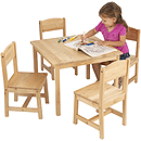 KidKraft Farmhouse Table & Four Chairs