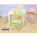 KidKraft Nantucket Table & Four Chair Set - Pastel