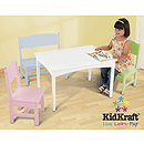 KidKraft Nantucket Table with Bench and 2 Chairs - Pastel