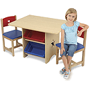 KidKraft Star Table & Chair Set with Primary Bins