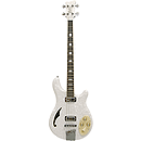 Italia Rimini Bass 4-string Bass Guitar - White Pearloid