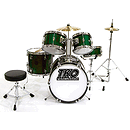 TKO TKO101 5-piece Children's Drum Set Green