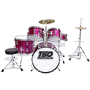 TKO TKO101 5-piece Children's Drum Set Magenta