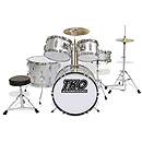 TKO 5-Piece Junior Drum Set - Silver