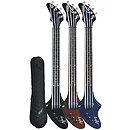 Ashbory Bass 18" Scale Fretless Electric Bass Guitar - Black