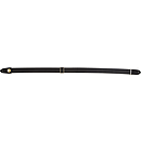 Fender® Cotton Strap with Leather Logo - Black