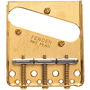 Fender® Vintage Telecaster® 3 Saddle Bridge Assembly - Gold