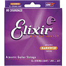Elixir Acoustic Guitar Strings with Ultra-Thin Nanoweb Coating - 12 String Light