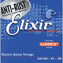 Elixir Electric Guitar Strings with Ultra-Thin Nanoweb Coating - Baritone