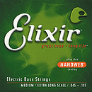 Elixir Bass Strings with Ultra-Thin Nanoweb Coating - Medium
