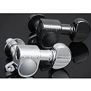 Grover 205BC6 Mini Rotomatic Guitar Tuners, Black Chrome