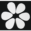 Grover Hard White Felt Picks - Oval, 12 pieces
