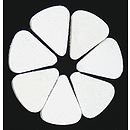 Grover Hard White Felt Picks - Pear shape, 12 pieces