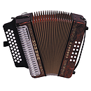 Hohner Corona II Diatonic Accordion - Pearl Red, Key of GCF