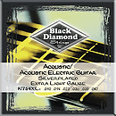 Black Diamond 754XL Acoustic Guitar Strings - Extra Light, 3 Sets