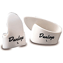 Dunlop Plastic Fingerpicks - Medium, White, 12 pieces