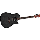 Applause AE128 Super Shallow Acoustic-Electric Guitar Trans Black Quilted Maple
