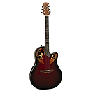 Applause AE148 Super-Shallow MultiSoundhole Acoustic-Electric Guitar - Red Burst