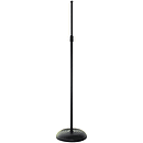 Adam Floor Microphone Stand w/cable clips - Black