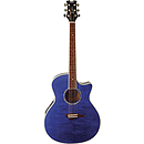 Dean EFM-TBL Exotica FM Acoustic Electric Guitar - Translucent Blue