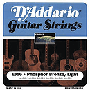 D'Addario Phosphor Bronze Acoustic Guitar Strings - Light, Environmental Packaging - Box of 10 sets