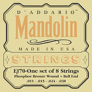 D'Addario EJ70 Phospher Bronze Mandolin Strings - Light Gauge - 3 Sets