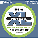 D'Addario EPS165 Pro Steel Bass Guitar Strings - Regular Light Top, Medium Bottom