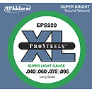 D'Addario EPS220  Pro Steel Bass Guitar Strings - Extra Super Light
