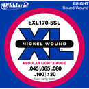 D'Addario EXL170-5SL Nickel Round Wound Electric 5-String Bass Strings - Regular Light Gauge