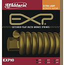 D'Addario EXP10 Bronze Acoustic Guitar Strings - Extra Light - 3 Sets