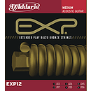D'Addario EXP12 Bronze Acoustic Guitar Strings - Medium - 3 Sets