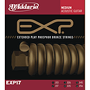 D'Addario EXP17 Acoustic Guitar Strings - Coated Phosphor Bronze, Medium, 3 Sets