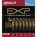 D'Addario EXP38 12-string Acoustic Guitar Strings - Coated Phosphor Bronze, Light, 3 Sets