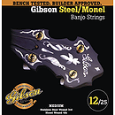 Gibson Stainless Steel Banjo Strings - Medium, 3 Sets