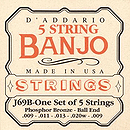 D'Addario J69B Banjo Strings - Ball-end, 3 Sets